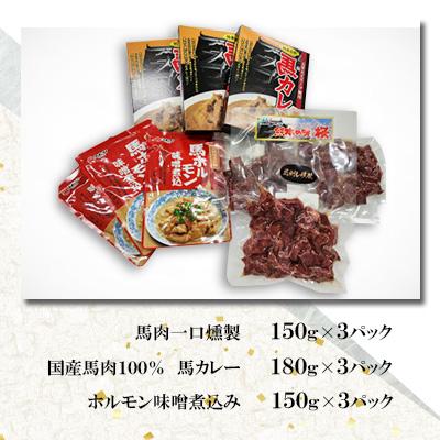 ふるさと納税 山鹿市 馬肉おつまみセット　3種詰め合わせ9点セット |  | 01