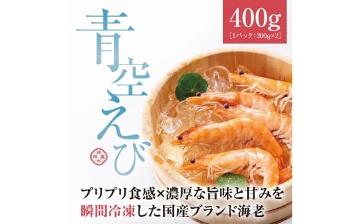 青空えび（和名：シロアシエビ）２パック入り / 海老 魚介類 冷凍 水産 食品 人気 おすすめ 送料無料【conn0001】