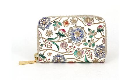 小銭入れ 文庫屋大関 ファスナー ダリア コバルトブルー 牛革 小銭入れ【皮革工芸品】