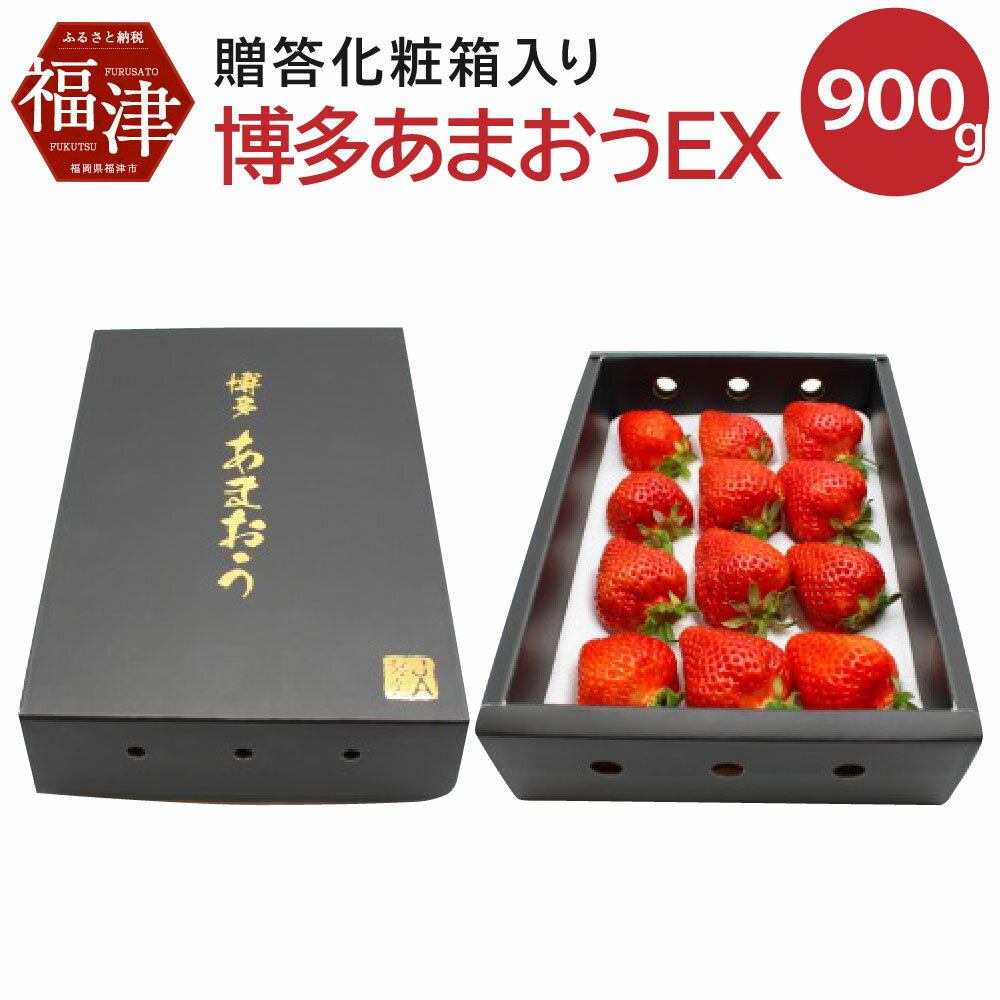 【ふるさと納税】博多 あまおう EX 贈答化粧箱入 約450g×2箱 合計約900g イチゴ いちご 苺 果物 くだもの フルーツ 大玉 福岡県産 九州 国産 冷蔵 送料無料【2025年12月発送】[G2248]