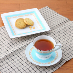 ノリタケ【ハミングブルー】カップ＆ソーサーペア【1637939】