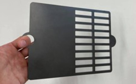 鉄板 ハーフグリル 3.2mm 角穴 アウトドア キャンプ バーベキュー コンパクト 鉄板