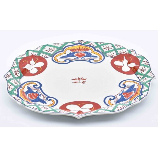 有田焼 錦六瓢 輪花プレート【まるぶん】食器 器 うつわ 皿 大皿 盛皿 ディナー皿 プレート ワンプレート 輪花 40000円 A40-427_イメージ2