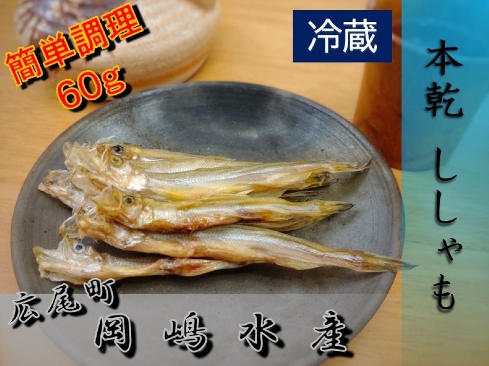 
            本乾ししゃも　60g×2パック【本ししゃも　シシャモ　冷蔵　魚　海産物　珍味　魚介類　簡単　無添加　北海道　国産　ふるさと納税】(C0038)
          