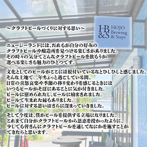 HOJO Brewing & Stays クラフトビール 全3回 定期便 4本セット おまかせセット | ビール クラフトビール 地ビール クラフト クラフトビール飲み比べ クラフトビール 飲み比べ 