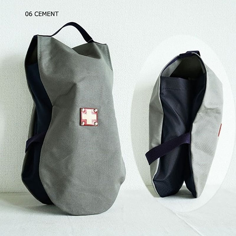 
            木の庄帆布 公式 シューズケース シューズサック Shoes Case 【KinoshoTRANSIT】　K-KHG-SS01M-（C/#06 CEMENT / セメント）　ゴルフ シューズケース おしゃれ 高密度帆布
          