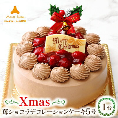 【ふるさと納税】クリスマス苺ショコラデコレーションケーキ5号【配送不可地域：離島】【1449936】