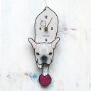 【ふるさと納税】白ブルドッグ-犬の振り子時計 C-CD-058A