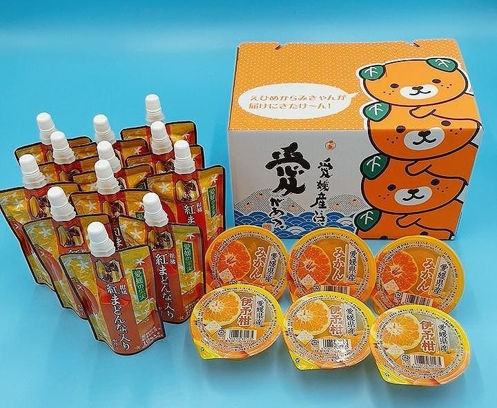 
            柑橘ゼリー詰合せセット(紅まどんな、みかん、伊予柑)
          