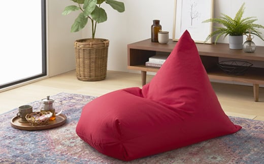 【a030】ビーズクッション　レゴリス（レッド・オックス生地）