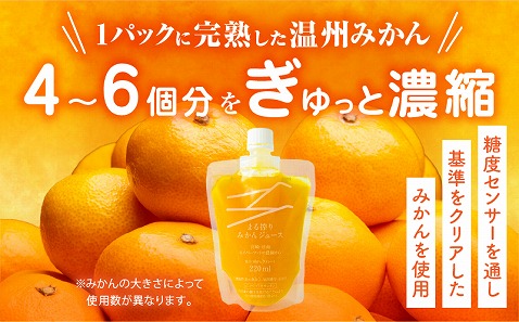 宮崎県産 まる搾りみかんジュース 220ml×20本 ジュース みかん みかんジュース 柑橘 柑橘類 飲料_M249-008-04