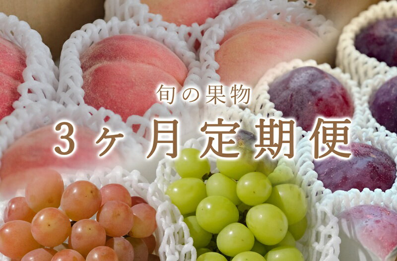 【ふるさと納税】 定期便 フルーツ 3回 2026年 先行予約 貴陽 約1kg 桃 約2kg シャインマスカット サンシャインレッド 約1.1kg 自然農法 産地直送 期間限定 冷蔵 クール 果物 果実 すもも ぶどう 贈答 ギフト 家庭用 山梨県 甲州市 社員マスカット （BNC） 【D8-425】
