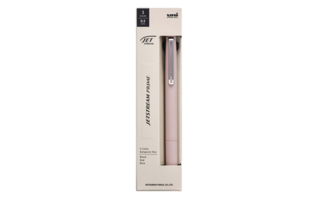 三菱鉛筆JETSTREAM PRIME 3色ボールペン0.5mmノック式　ローズピンク【1676182】