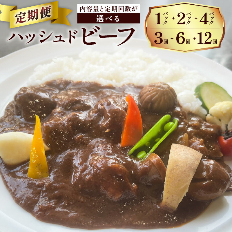 【ふるさと納税】＜選べる容量・回数＞ 洋食グリル肝付 ハッシュドビーフ 定期便 送料無料 レトルト 惣菜 おかず 牛 牛肉 黒毛和牛 ハヤシライス ビーフ 温めるだけ 湯煎 セット 大容量 定期 鹿児島市 土産 贈り物 プレゼント ギフト 贈答