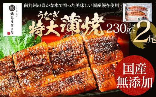 
            【配送時期が選べる】福岡県 大木町 国産 うなぎの特大蒲焼 2尾 230g以上 × 2尾 九州産 有限会社北島うなぎ店
          