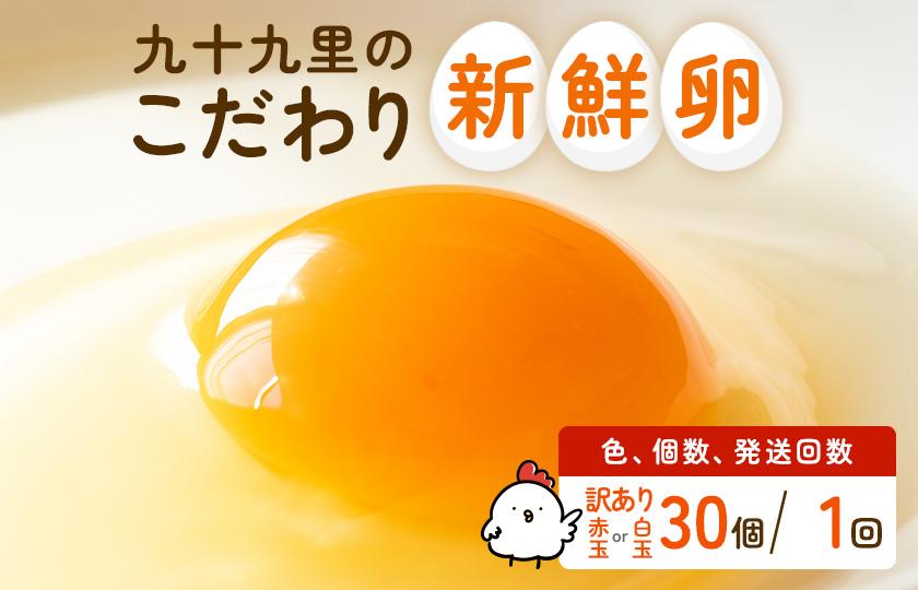 《訳あり》九十九里ファームこだわりたまご 30個～あおい海・みどりの里～（赤玉or白玉） ／ たまご 卵 玉子 タマゴ 赤玉 白玉 30個 卵かけご飯 新鮮 旨み 甘み 贈答用 贈答 ギフト 贈り物 訳あり 訳アリ 千葉県 匝瑳市 送料無料