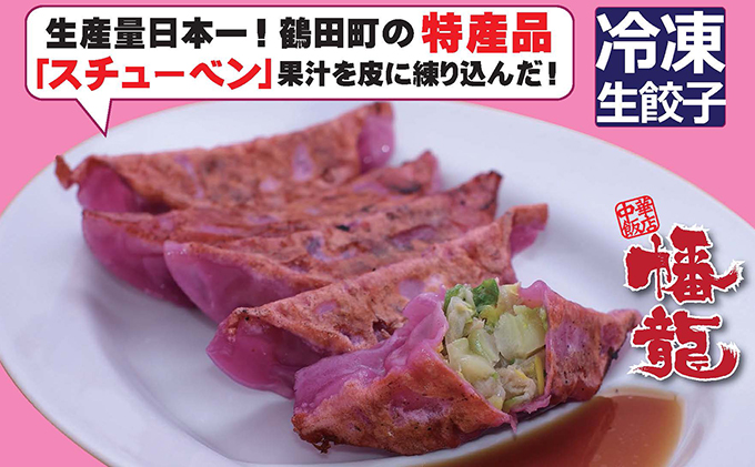 幡龍 スチューベン餃子 40個（8人分）【青森県鶴田町名産スチューベン使用】 加工品 惣菜 冷凍 