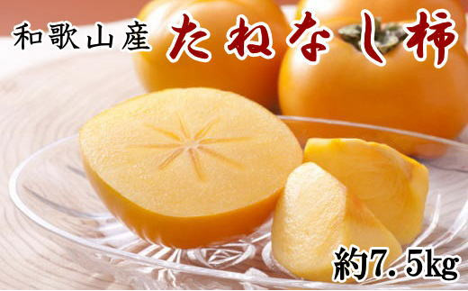 
                  和歌山産たねなし柿（サイズおまかせ）約7.5kg・秀品★2026年10月頃より順次発送［TM10］
                