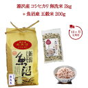 【ふるさと納税】12ヶ月定期便 令和6年産 湯沢産コシヒカリ 無洗米 2kg 日本で唯一の魚沼産 五穀米 200g 魚沼最上流域 魚沼産コシヒカリ