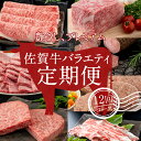 【ふるさと納税】【定期便】（12ヶ月連続お届け） 佐賀牛 バラエティ セット (お肉の定期便) 送料無料 黒毛和牛 ブ A5～A4 ブランド牛 ステーキ しゃぶしゃぶ スライス ハンバーグ 焼肉 ブロック セット 人気 ランキング 高評価 牛肉 高額 高額寄附 国産 【Q220-001】