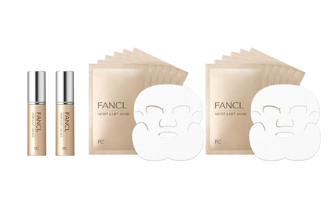 
            ファンケル モイスト＆リフトエッセンス 2本、モイスト＆リフトマスク（M＆L マスク）2箱 [ FANCL パック 美容液 美容 化粧品 コスメ 美白 エイジングケア スキンケア フェイスマスク コラーゲン 保湿  洗顔 日用品 美容品 国産 備蓄 通販 送料無料 ふるさと納税 日野町 ]
          