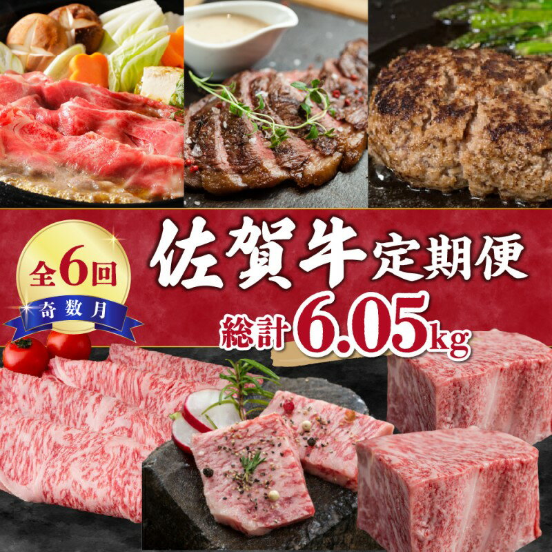 【ふるさと納税】【全6回】佐賀牛定期便 総計6.05kg 999-J474