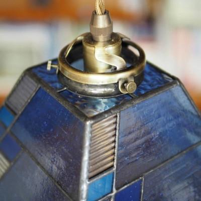 ふるさと納税 大村市 泡入りガラスのペンダントランプ 【青系】 吊り下げランプ |  | 03