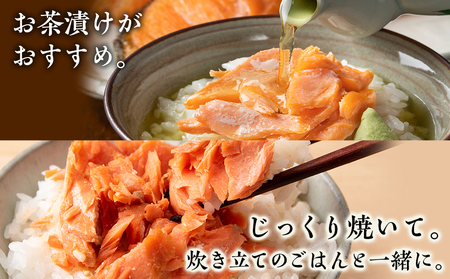 沖捕り辛塩紅鮭切身(3切×4パック)と紅鮭明太(3切×4パック)食べ比べセット 計24切 AQ076