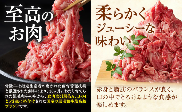 【ふるさと納税】常陸牛切り落とし 1kg (250g×4パック) 株式会社坂東太郎　おにくブッチャーズ《30日以内に出荷予定(土日祝除く)》茨城県 河内町 牛 牛肉 肉 おかず【配送不可地域あり】