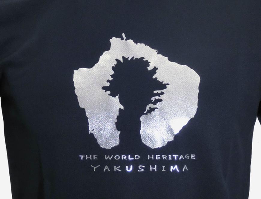 やくＴ（屋久島Ｔシャツ）・島＆縄文杉＜ネイビー／サイズM＞