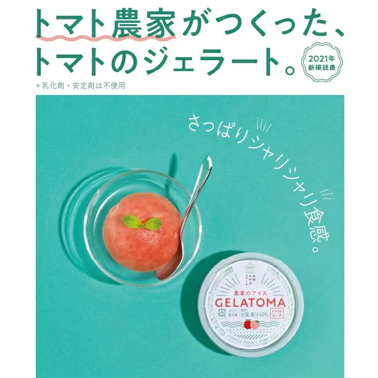トマト農家が作ったトマトのジェラート「GELATOMA」4個 | とまと 野菜 フルーツ アイス 北海道 石狩市