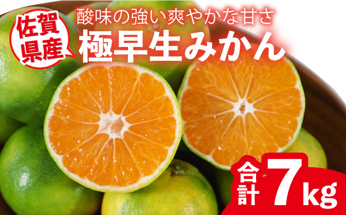 
                  【10月以降順次発送】佐賀県産 極早生みかん 約7kg　2S～2Lサイズ　 [FBT047]
                