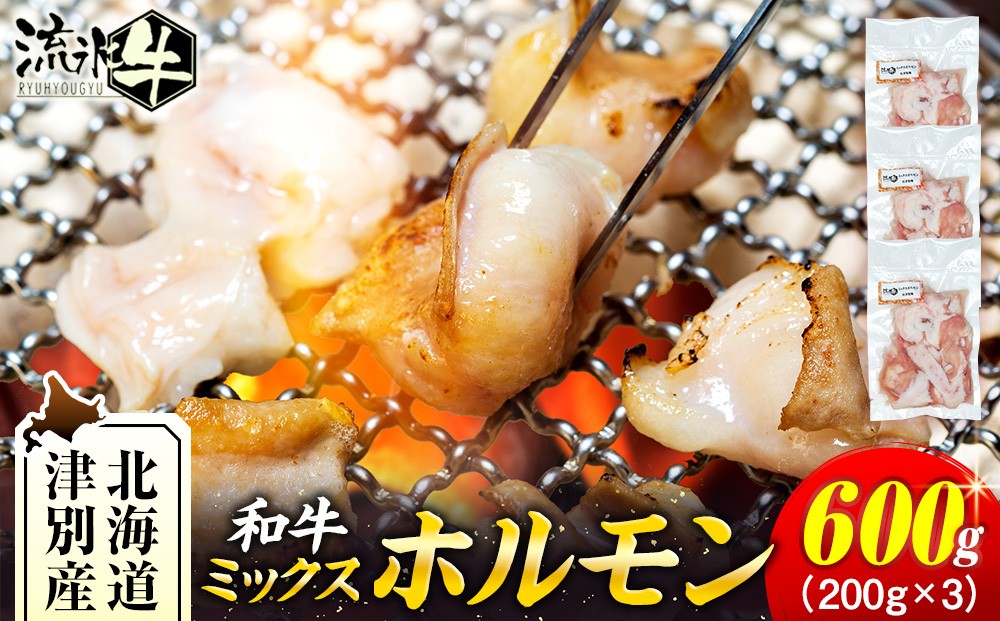 
                  流氷牛 ミックスホルモン 600g(200g×3袋) 石井牧場 | 北海道津別町
                