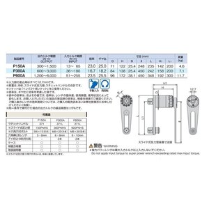 強力パワーレンチ 差込角12.7mm(1/2") P300A &25.4mm(1") 3000N・m【原材料不足等のため、お届けまで長期間頂戴する可能性があります】