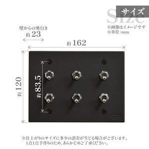 HITTITEのトグルスイッチL（6口2列型・真鍮色） ヒッタイト 063-22-G