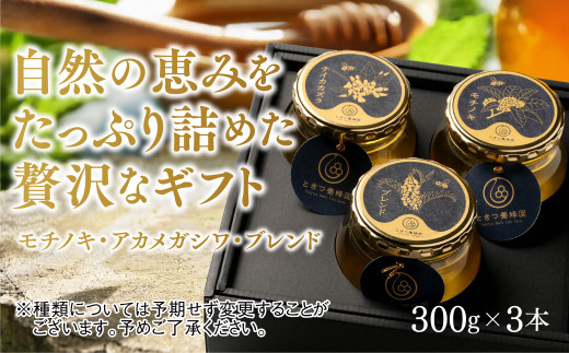 A125 山口県産　愛情いっぱい極上のはちみつギフトセット大（300g×3本）