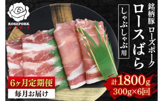 
                  【6ヶ月定期便】【ローズポーク】しゃぶしゃぶ用300g（ロース150g・ばら150g） 冷凍 国産牛 和牛 肉 牛肉 しゃぶしゃぶ 小分け お取り寄せ 老舗精肉店 肉の加治 茨城県 水戸市（EK-40_2）
                