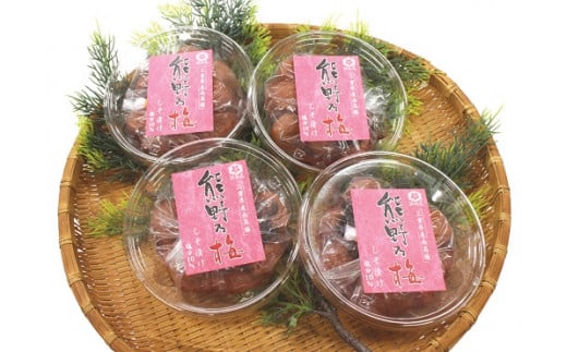 梅干し 熊野乃梅 「しそ漬け」 小分け 4パックセット 180g×4