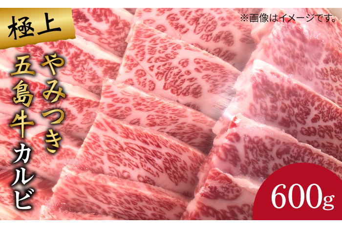 【数量限定毎月50】極上 やみつき 五島牛 カルビ 600g A4 A5 国産 BBQ 焼肉 牛肉 牛 肉 五島市/肉のマルヒサ [PCV007]