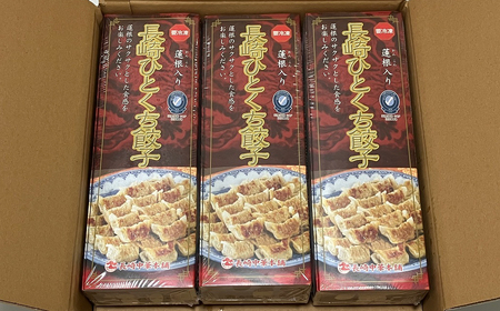 蓮根入り 長崎ひとくち餃子162個(54個入りを3箱)〈化粧箱入〉【3回定期便】