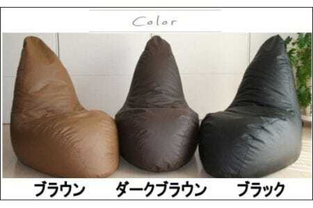 ビーズソファ　ホイップ　合皮レザー _ブラック【G0139】