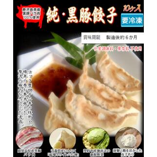【ふるさと納税】 純・黒豚餃子 20個(10個×2・1個20g) 20個 黒豚 餃子 冷凍 簡単 豚肉 おかず 惣菜 ギフト プレゼント こだわり 食品 加工食品 送料無料 本格中華