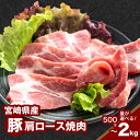 【ふるさと納税】宮崎県産豚肩ロース焼肉 - 500g/1kg/1.5kg/2kg 肩ロース肉 1パック500g 豚肉 冷凍 焼き肉 やきにく 送料無料 【宮崎県木城町】