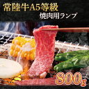 【ふるさと納税】常陸牛A5等級　焼肉用800g（ランプ）（AC004）