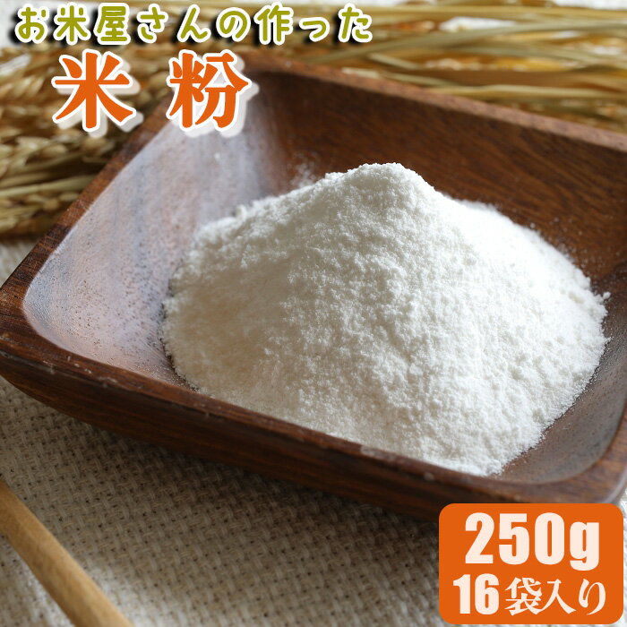 【ふるさと納税】お米屋さんの作った米粉250g 16袋入り こめ粉 熊本県産 国産 小分け 個包装 4kg 送料無料