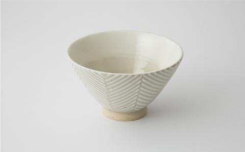 【波佐見焼】ヘリンボーン 茶碗 セット ホワイト【アイユー】 [UA12]