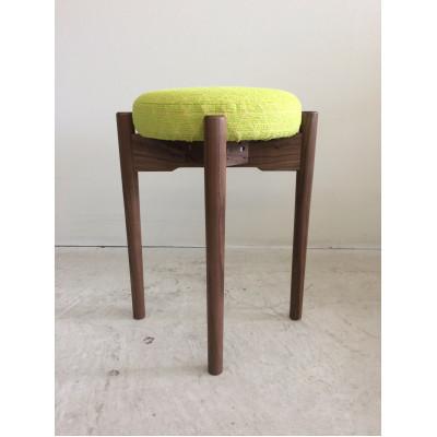 ふるさと納税 大川市 bolo stool 01【イエロー/ウォールナット/高さ44cm】