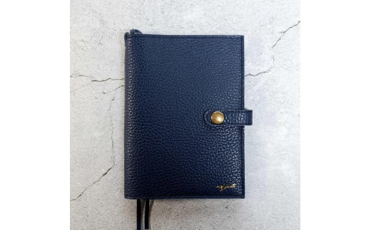 maf pinto (マフ ピント) 手帳カバー A5サイズ ネイビー ADRIA LINE レザー 本革 日本製