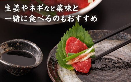 【3回定期便】赤身馬刺し 計600g（6pc）＋タレ大【馬刺しの郷 民守】肉 馬肉 馬 熊本県 特産品 赤身 赤身馬刺し 馬刺 馬刺し 熊本馬刺し 赤身馬刺 タレ付き馬刺し   [ZBL039]