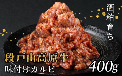 段戸山高原牛 国産牛 味付けカルビ400g（200ｇ×2）焼き肉用 炒め用 幻の牛 国産 牛肉 牛 小分け 地域 限定 厳選 人気 薄切り 牛丼 肉じゃが 焼肉 肉 カルビ 数量限定 キャンプ バーベキュー お試し 小分け 肉 日本酒 -091